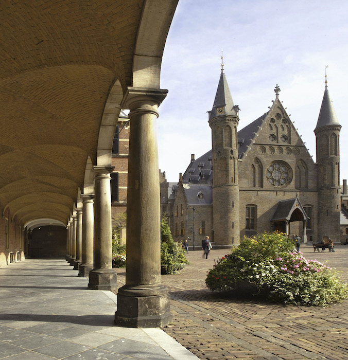 Binnenhof in The Hague. The political center in the Netherlands. 