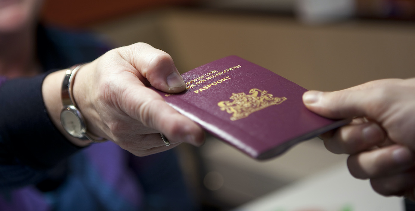 a Dutch passport is given to someone