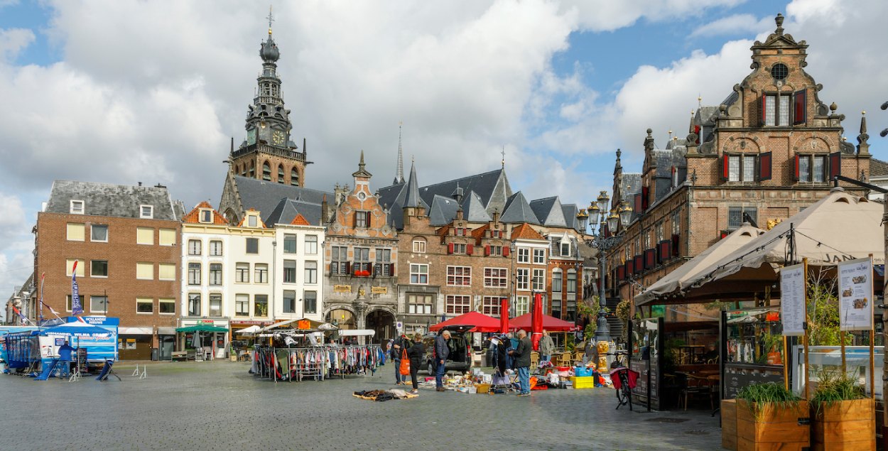 A square in the city center of Nijmegen. 