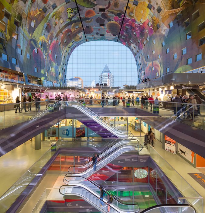 The market hall in Rotterdam. 