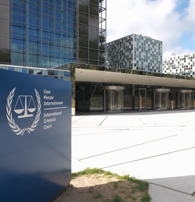 The International Criminal Court in The Hague. 