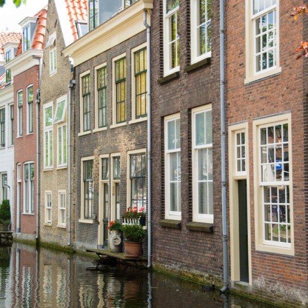 Canal houses in Amsterdam.