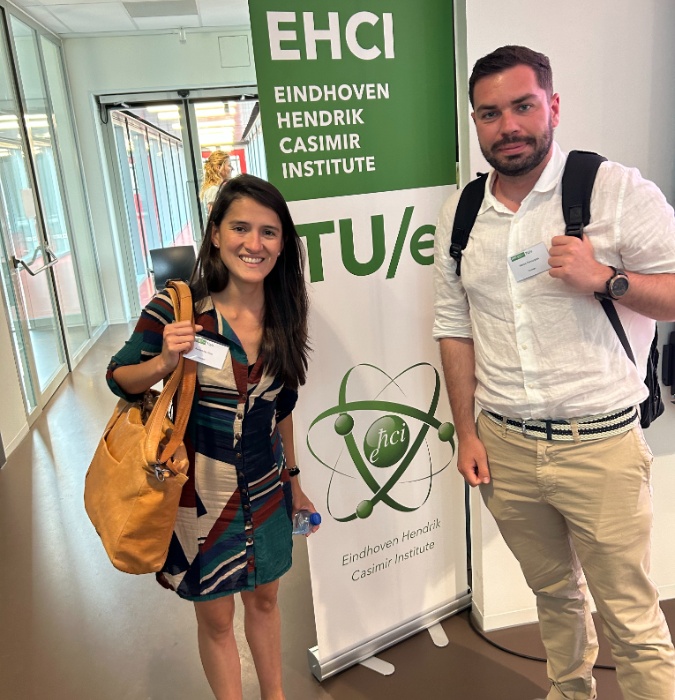 Portrait photo of participant Alexandra Pinto Castellanos at Hoursec with a man colleque 