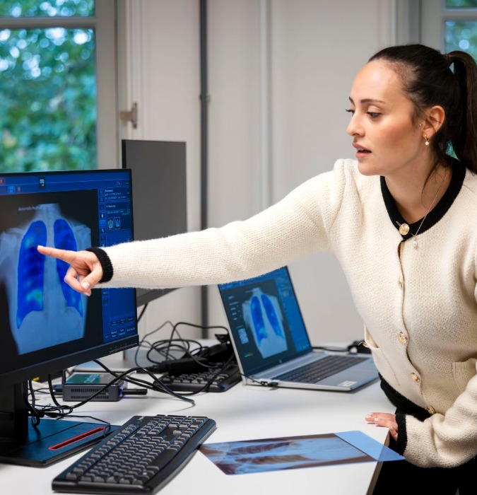 Engineer working with imaging technologies 