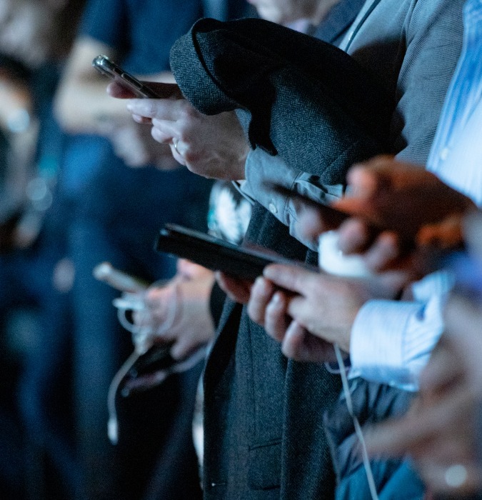 Peope on their phones 